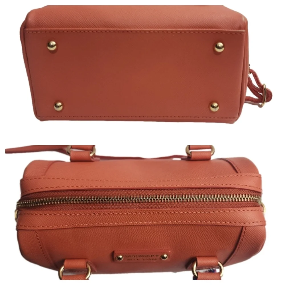 Authentic orange Burberry blue label leather mini boston 2-way bag - Picture 9 of 11